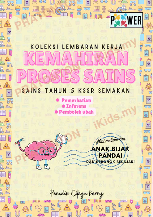 Pratonton muka 1 lembaran Koleksi Lembaran Kerja Kemahiran Proses Sains Tahun 5 — Sains Tahun 5