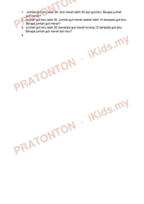 Pratonton muka 2 lembaran Kuiz Matematik Kemahiran Berfikir (Tahun 6) — Matematik Tahun 6