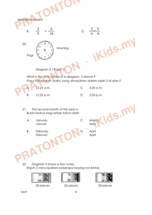 Pratonton muka 6 lembaran kupdf.net matematik tahun 4 soalan akhir tahun — Matematik Tahun 4