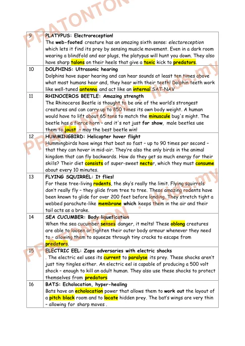 Pratonton muka 6 lembaran Latih Tubi Bahasa Inggeris Tahun 5 — Modul 4: Haiwan Laut — Bahasa Inggeris Tahun 5