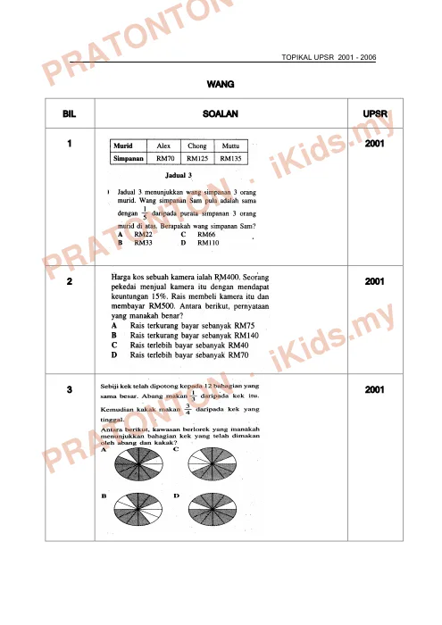 Pratonton muka 1 lembaran Latih Tubi Matematik — Modul 9 — Matematik Tahun 6