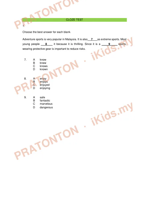 Pratonton muka 137 lembaran Latih Tubi UPSR 2017 — Bahasa Inggeris (Modul Cemerlang) — Bahasa Inggeris Tahun 6