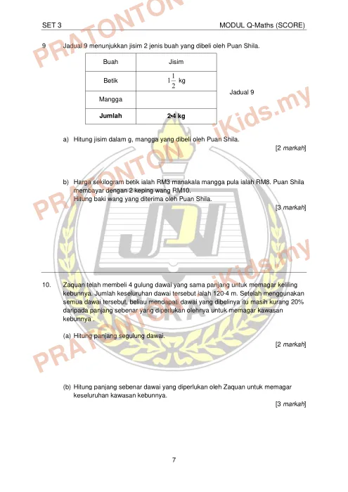 Pratonton muka 34 lembaran LATIH TUBI UPSR 2017 MATEMATIK CEMERLANG 1 — Matematik Tahun 6