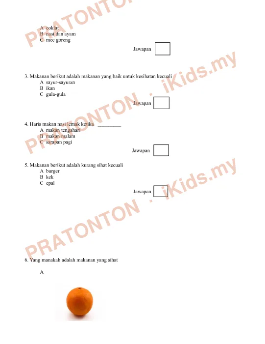 Pratonton muka 20 lembaran Latihan 1 — Sains Tahun 1