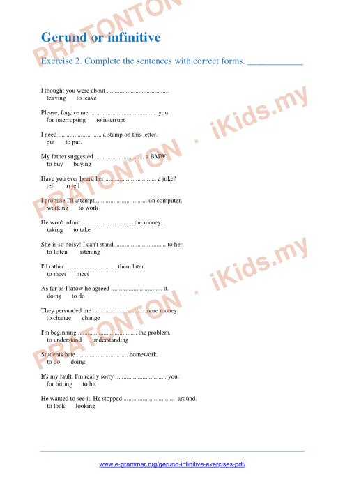 Pratonton muka 1 lembaran Latihan Bahasa Inggeris — Bahasa Inggeris Tahun 1