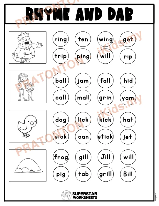 Pratonton muka 1 lembaran Latihan Bahasa Inggeris Tahun 1 — Bahasa Inggeris Tahun 1