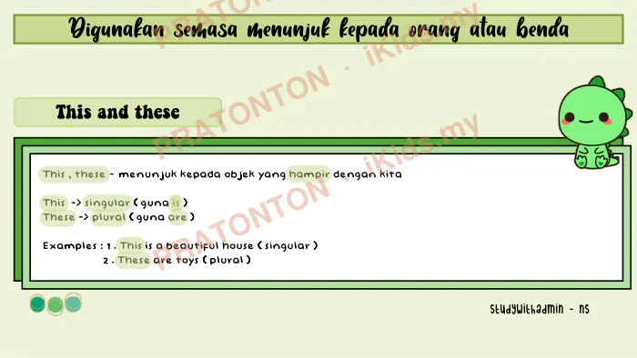 Pratonton muka 2 lembaran Latihan Bahasa Inggeris Tahun 1 — Bahasa Inggeris Tahun 1