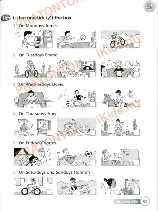 Pratonton muka 65 lembaran Latihan Bahasa Inggeris Tahun 1 — Bahasa Inggeris Tahun 1