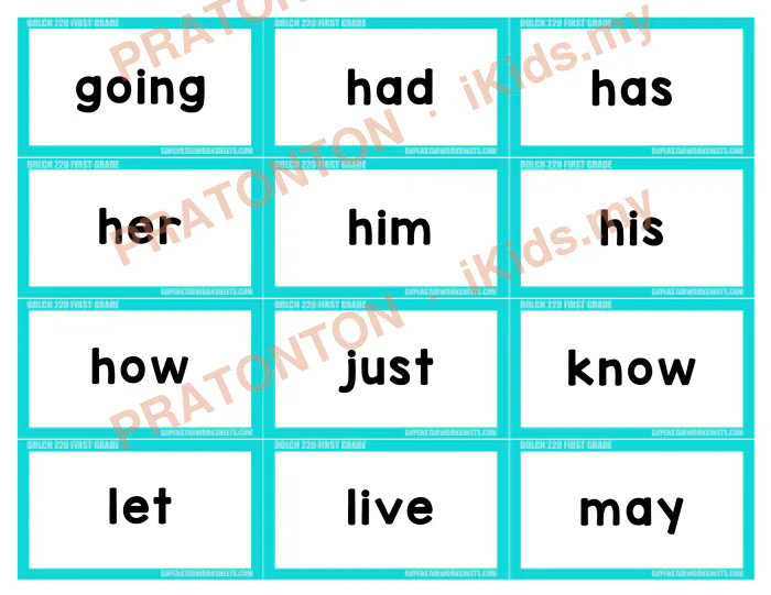 Pratonton muka 1 lembaran Latihan Bahasa Inggeris Tahun 1 — Bahasa Inggeris Tahun 1