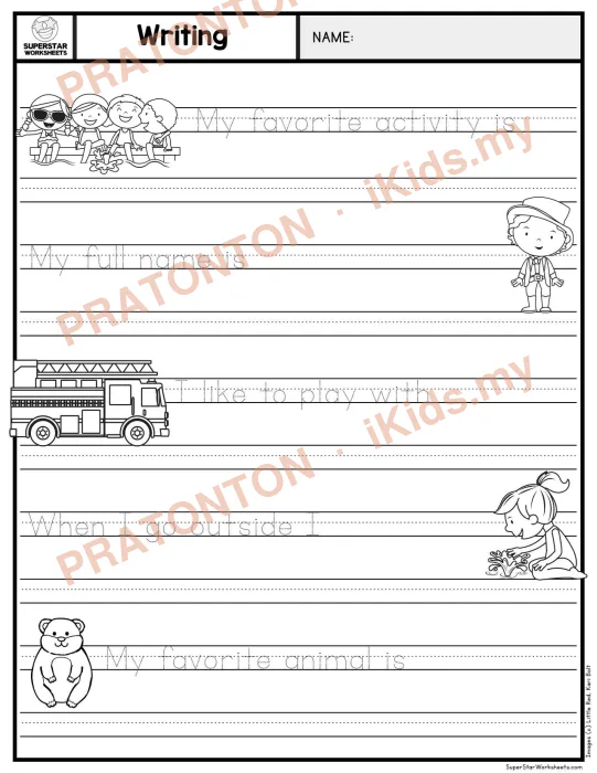 Pratonton muka 1 lembaran Latihan Bahasa Inggeris Tahun 1 — Bahasa Inggeris Tahun 1
