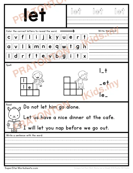 Pratonton muka 1 lembaran Latihan Bahasa Inggeris Tahun 1 — Bahasa Inggeris Tahun 1