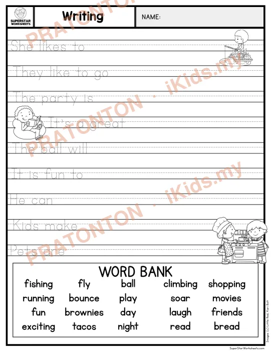 Pratonton muka 1 lembaran Latihan Bahasa Inggeris Tahun 1 — Bahasa Inggeris Tahun 1