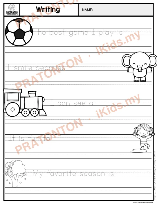 Pratonton muka 1 lembaran Latihan Bahasa Inggeris Tahun 1 — Bahasa Inggeris Tahun 1