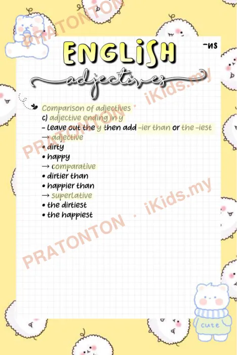 Pratonton muka 3 lembaran Latihan Bahasa Inggeris Tahun 1 — Bahasa Inggeris Tahun 1