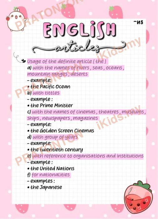 Pratonton muka 2 lembaran Latihan Bahasa Inggeris Tahun 1 — Bahasa Inggeris Tahun 1