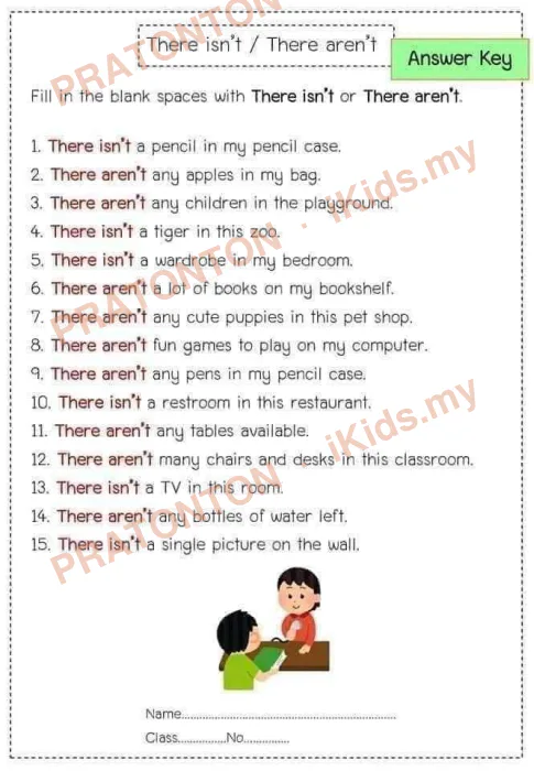 Pratonton muka 12 lembaran Latihan Bahasa Inggeris Tahun 1 — Bahasa Inggeris Tahun 1