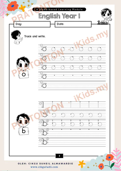 Pratonton muka 1 lembaran Latihan Bahasa Inggeris Tahun 1 — Bahasa Inggeris Tahun 1
