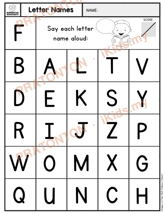 Pratonton muka 1 lembaran Latihan Bahasa Inggeris Tahun 1 — Bahasa Inggeris Tahun 1