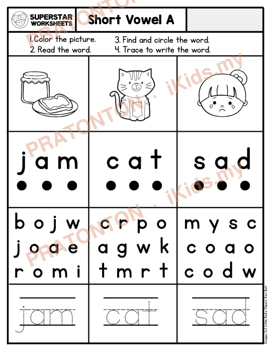 Pratonton muka 1 lembaran Latihan Bahasa Inggeris Tahun 1 — Bahasa Inggeris Tahun 1