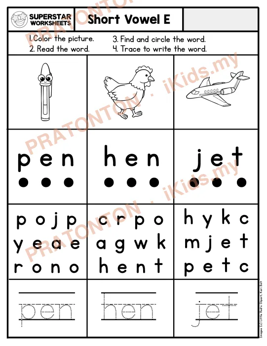 Pratonton muka 1 lembaran Latihan Bahasa Inggeris Tahun 1 — Bahasa Inggeris Tahun 1