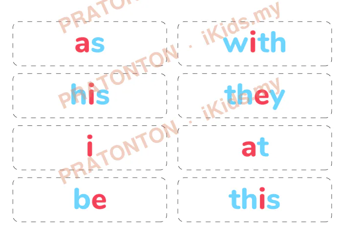 Pratonton muka 8 lembaran Latihan Bahasa Inggeris Tahun 1 — Bahasa Inggeris Tahun 1