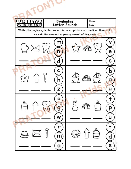 Pratonton muka 1 lembaran Latihan Bahasa Inggeris Tahun 1 — Bahasa Inggeris Tahun 1