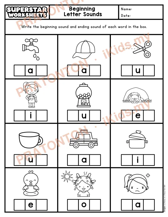 Pratonton muka 1 lembaran Latihan Bahasa Inggeris Tahun 1 — Bahasa Inggeris Tahun 1