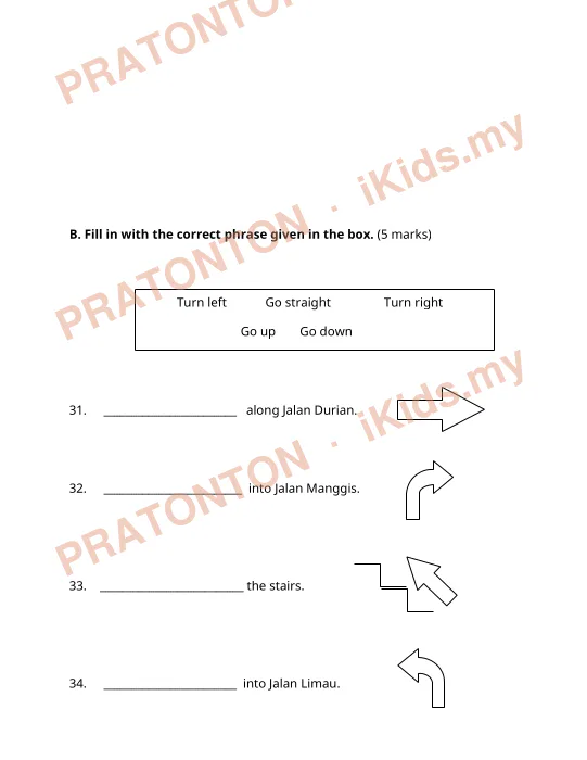 Pratonton muka 5 lembaran Latihan Bahasa Inggeris Tahun 2 — Bahasa Inggeris Tahun 2