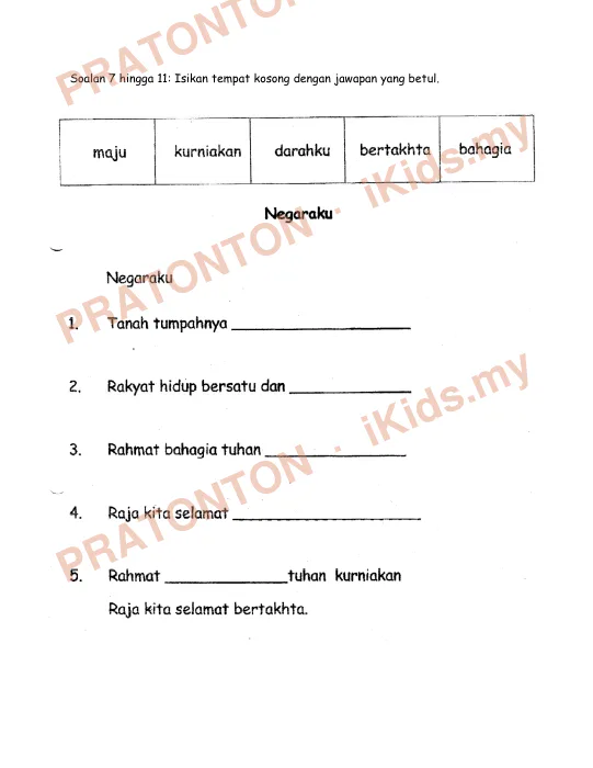 Pratonton muka 3 lembaran Latihan Bahasa Inggeris Tahun 3 — Bahasa Inggeris Tahun 3