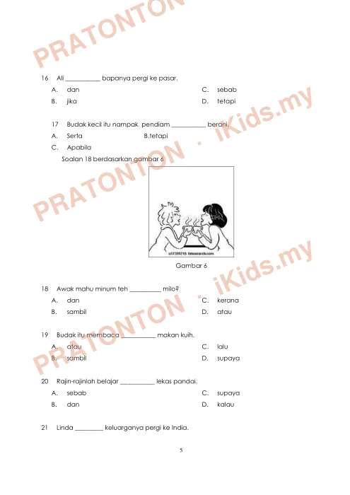 Pratonton muka 5 lembaran Latihan Bahasa Melayu — Bahasa Melayu Tahun 3