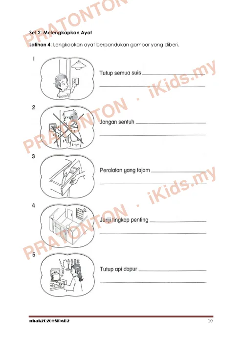 Pratonton muka 10 lembaran Latihan Bahasa Melayu — Bahasa Melayu Tahun 3