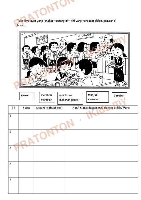 Pratonton muka 2 lembaran Latihan Bahasa Melayu — Bahasa Melayu Tahun 3