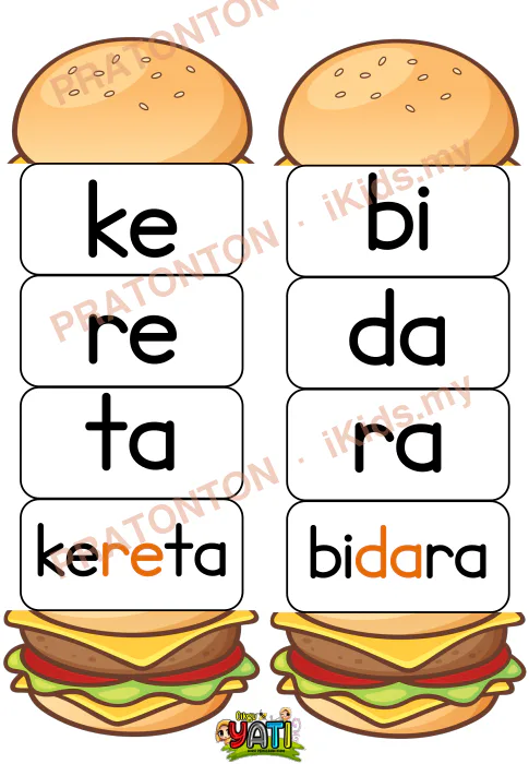 Pratonton muka 6 lembaran Latihan Bahasa Melayu Tahun 1 — Bahasa Melayu Tahun 1