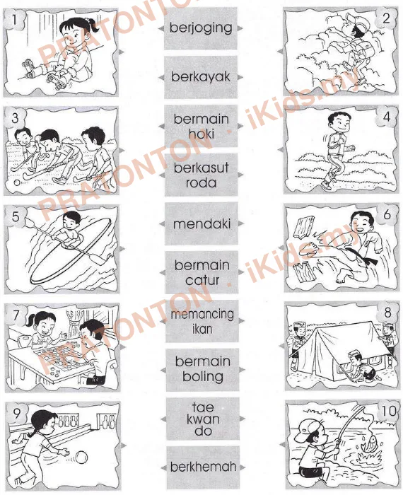 Pratonton muka 1 lembaran Latihan Bahasa Melayu Tahun 1 — Bahasa Melayu Tahun 1