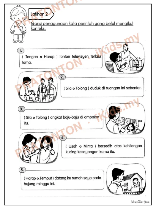 Pratonton muka 5 lembaran Latihan Bahasa Melayu Tahun 1 — Bahasa Melayu Tahun 1