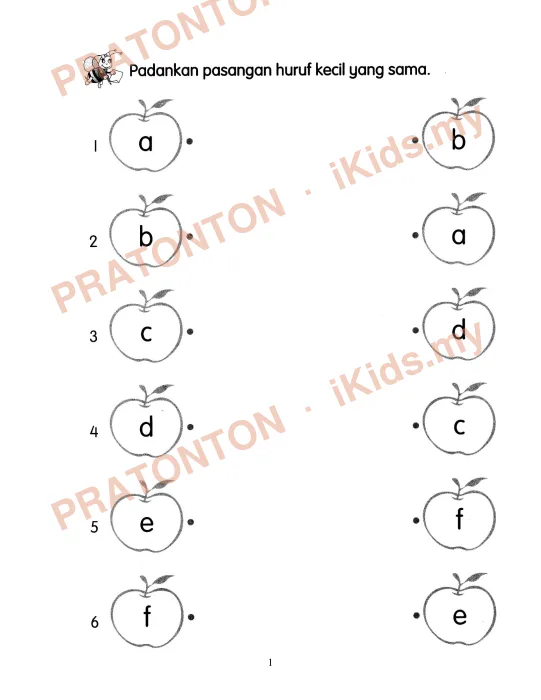 Pratonton muka 1 lembaran Latihan Bahasa Melayu Tahun 1 — Bahasa Melayu Tahun 1