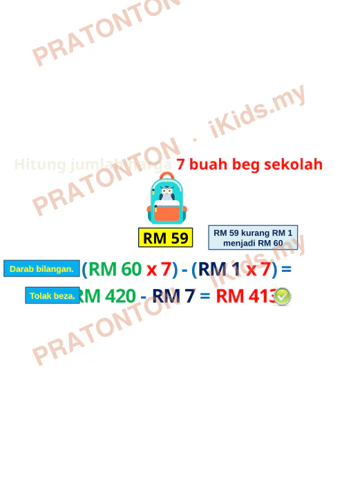 Pratonton muka 4 lembaran Latihan Congak Matematik Tahun 5 — Set 1 — Matematik Tahun 5