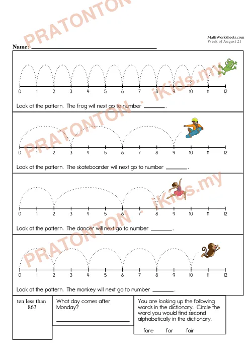 Pratonton muka 12 lembaran Latihan Matematik 18 — Matematik Tahun 2