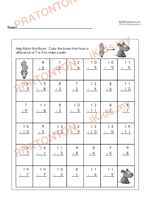 Pratonton muka 1 lembaran Latihan Matematik 19 — Matematik Tahun 2