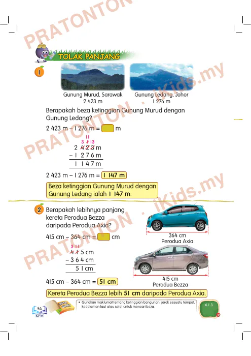 Pratonton muka 30 lembaran Latihan Matematik 9 — Matematik Tahun 3