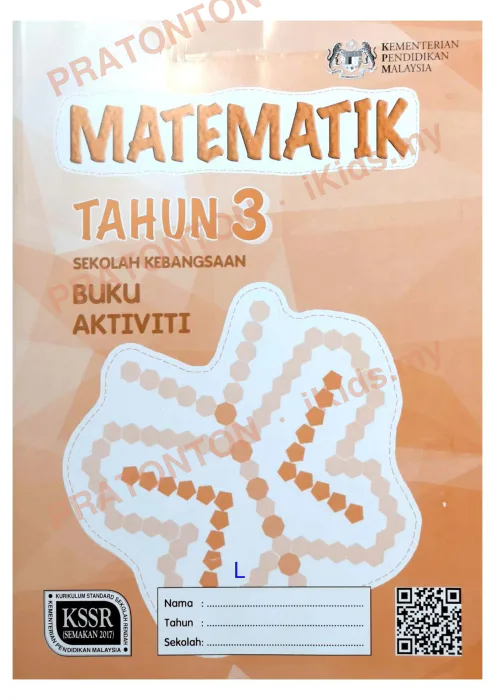 Pratonton muka 1 lembaran Latihan Matematik 6 — Matematik Tahun 3
