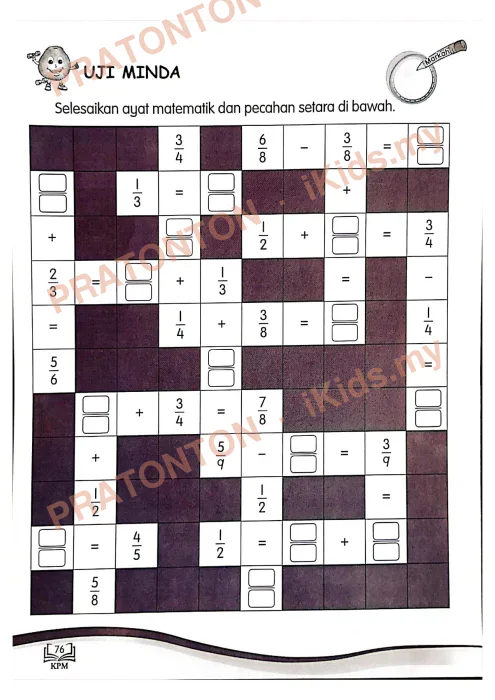 Pratonton muka 81 lembaran Latihan Matematik 6 — Matematik Tahun 3