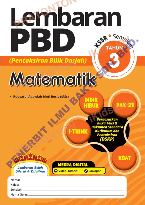 Pratonton muka 1 lembaran Latihan Matematik 23 — Matematik Tahun 3