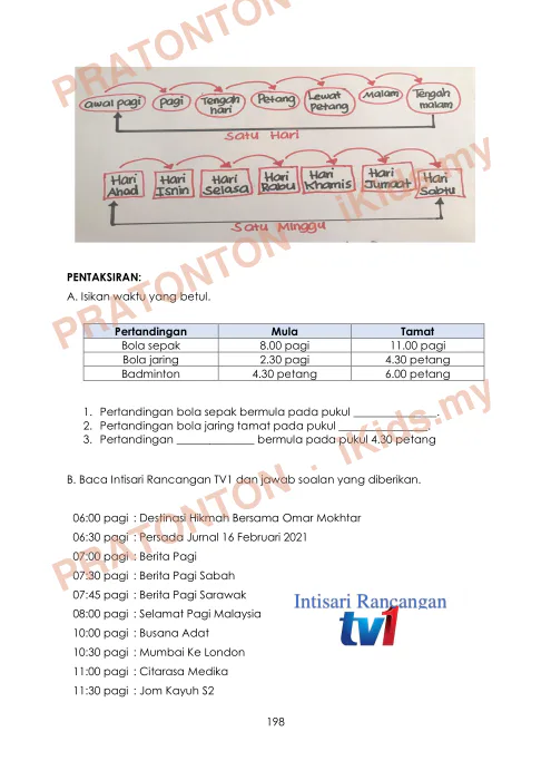 Pratonton muka 198 lembaran Latihan Matematik — Matematik Tahun 3