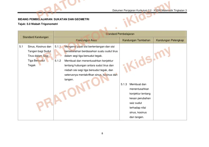 Pratonton muka 12 lembaran Latihan Matematik 5 — Matematik Tahun 3
