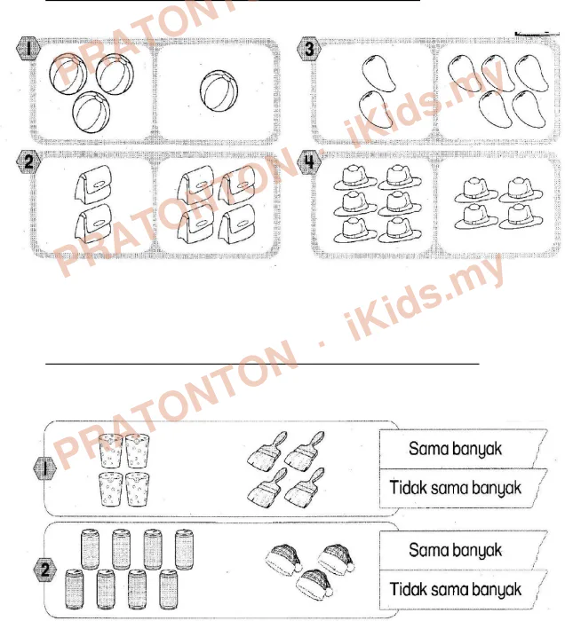 Pratonton muka 1 lembaran Latihan Matematik Tahun 1 — Matematik Tahun 1