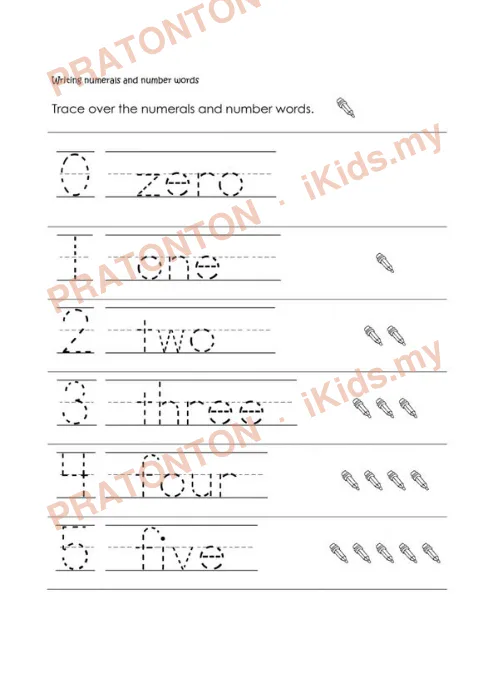 Pratonton muka 1 lembaran Latihan Matematik Tahun 1 — Matematik Tahun 1