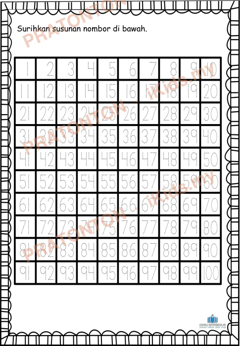 Pratonton muka 1 lembaran Latihan Matematik Tahun 1 — Matematik Tahun 1