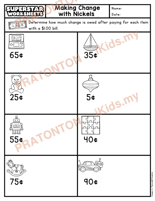 Pratonton muka 1 lembaran Latihan Matematik Tahun 1 — Matematik Tahun 1