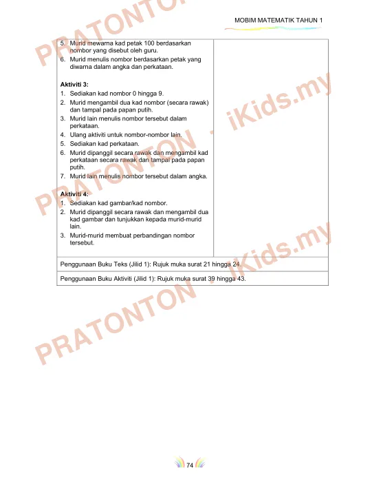 Pratonton muka 92 lembaran Latihan Matematik Tahun 1 — Matematik Tahun 1